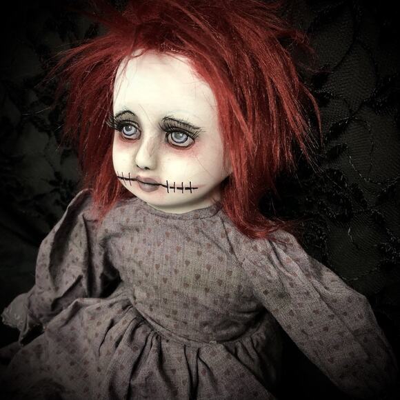 OOAK Creepy Odd 16” Haunted Ghost Doll Scary Halloween Horror Art Doll Prop - Picture 13 of 16
